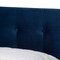 Baxton Studio Caprice Modern and Contemporary Glam Navy Blue Velvet Fabric Queen Size Panel Bed 183-11258-Zoro - alternate 3